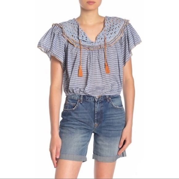 Free People Tops - 💙SOLD! Free People Allora Allora Blouse.